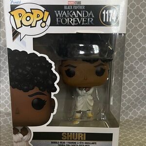 Funko Pop Shuri Wakanda Forever Figure - Black and White